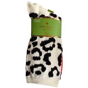 Kate Spade New York Womens Socks 3-Pack Leopard & Striped Patterns One Size Fits